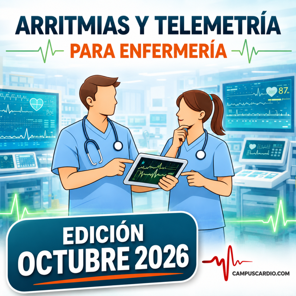 ARRITMIAS E INTERPRETACIÓN DE LA TELEMETRÍA PARA ENFERMERÍA OCTUBRE 2026