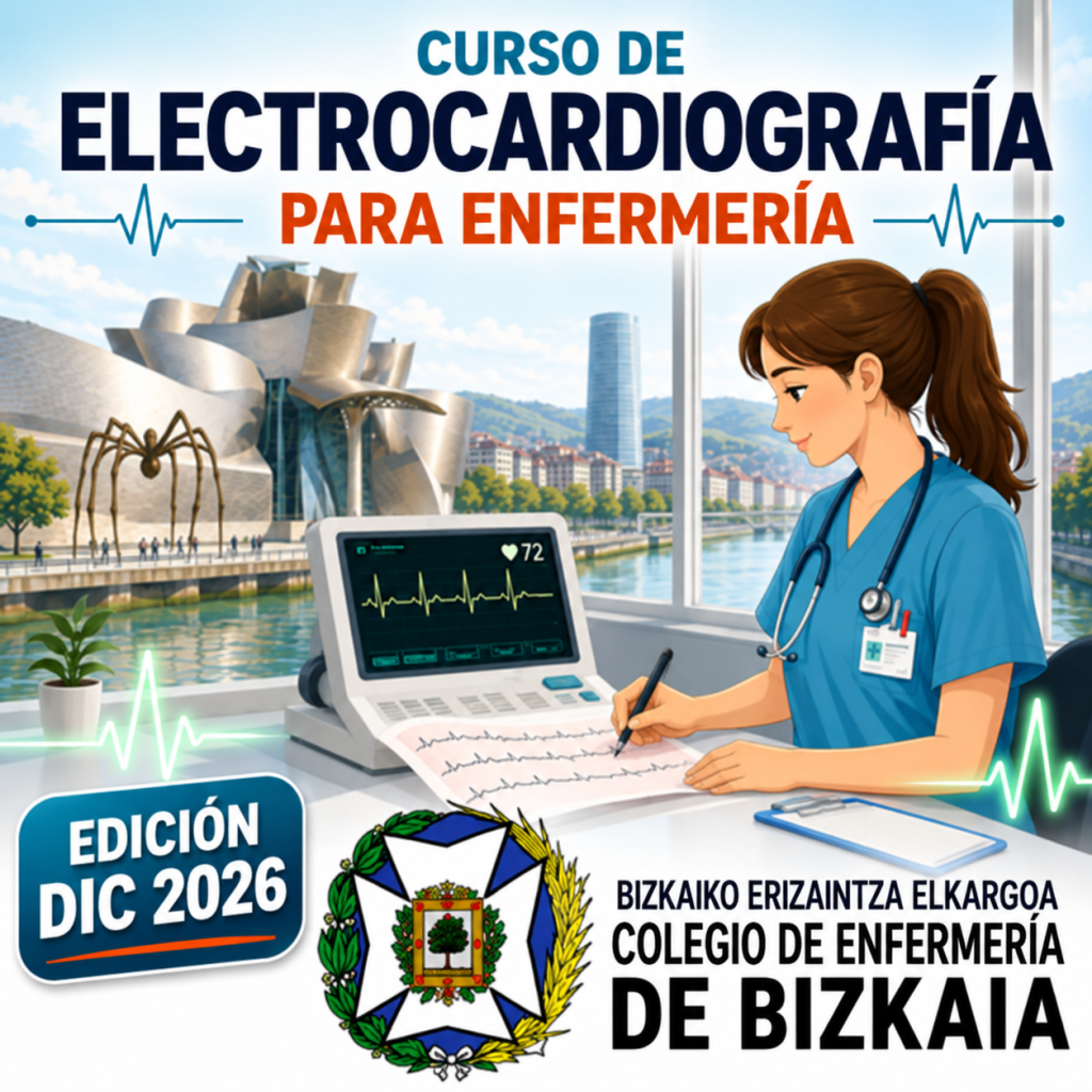 V edición 2026 Curso de EKG. Colegio de Enfermería de Bizkaia