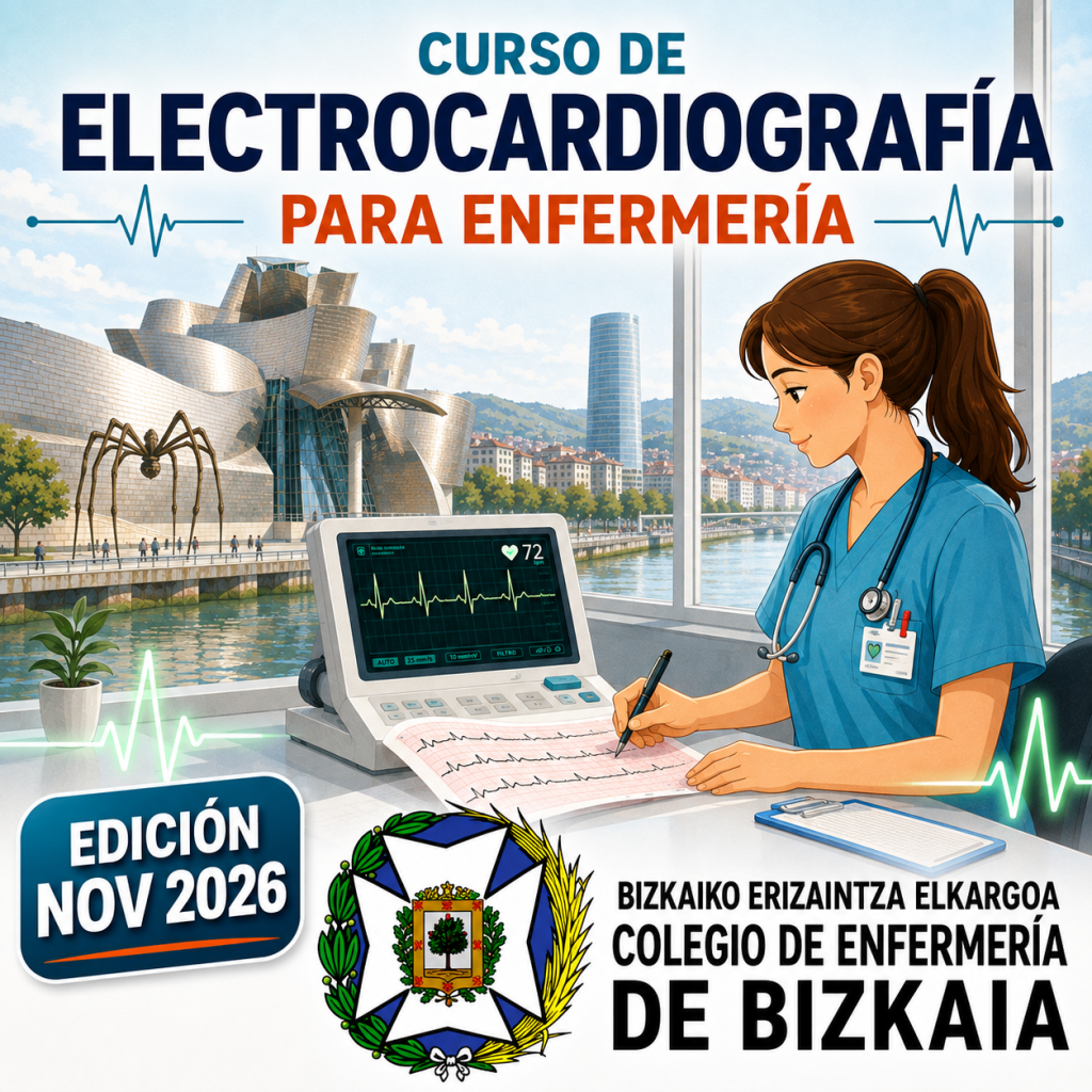IV edición 2026 Curso de EKG. Colegio de Enfermería de Bizkaia
